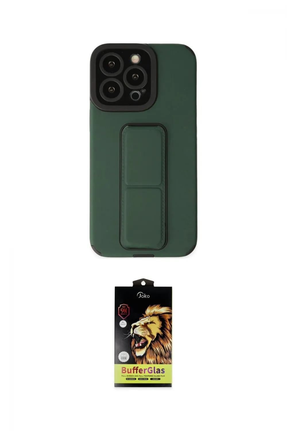 ieg™ iPhone 14 Pro Kılıf Çekirdek Yansıma - Siyah Buffer Cam Ekran Koruyucu