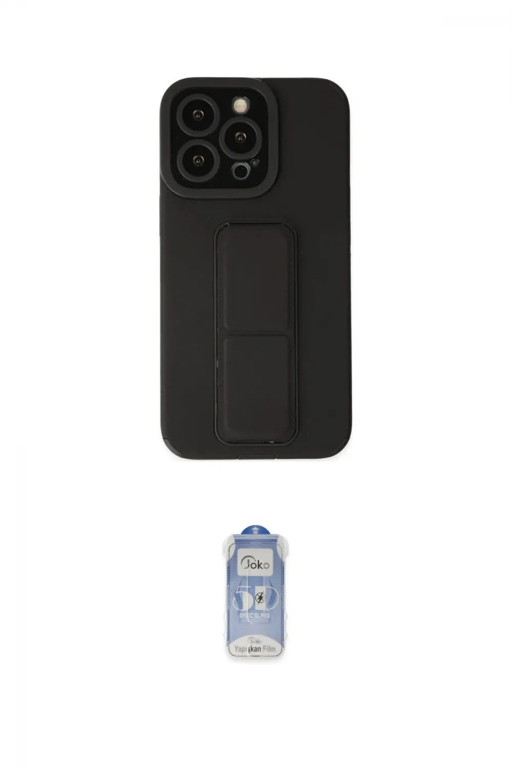 ieg™ iPhone 14 Pro Kılıf Çekirdek Yansıma - Siyah Joko Magic 5D Cam
