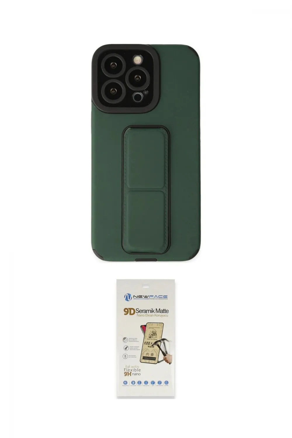 ieg™ iPhone 14 Pro Kılıf Çekirdek Yansıma - Siyah Mat Seramik Nano Ekran Koruyucu