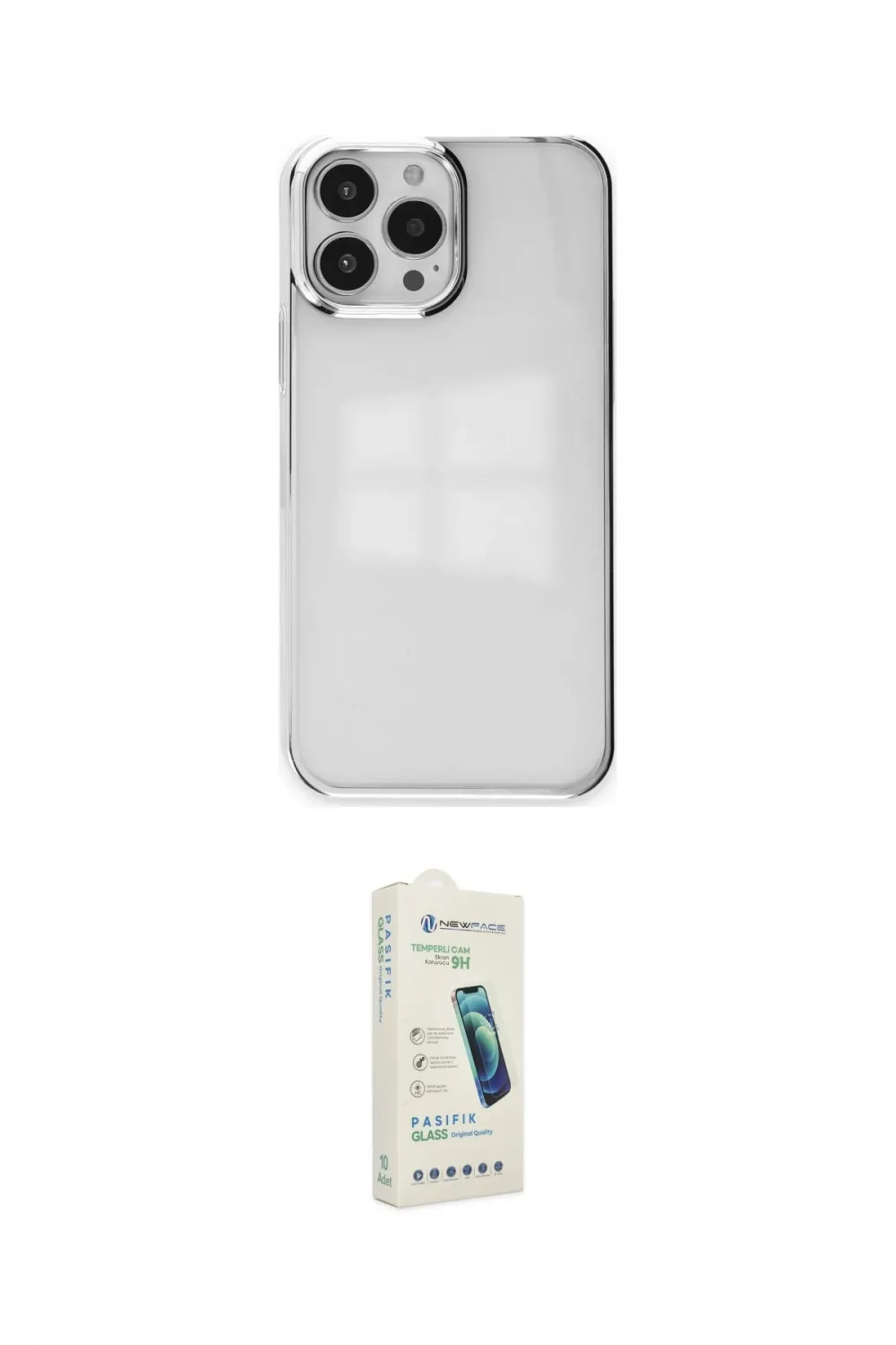ieg™ iPhone 14 Pro Kılıf Doruk Doku Prime - Şeffaf Pasifik Cam Ekran Koruyucu