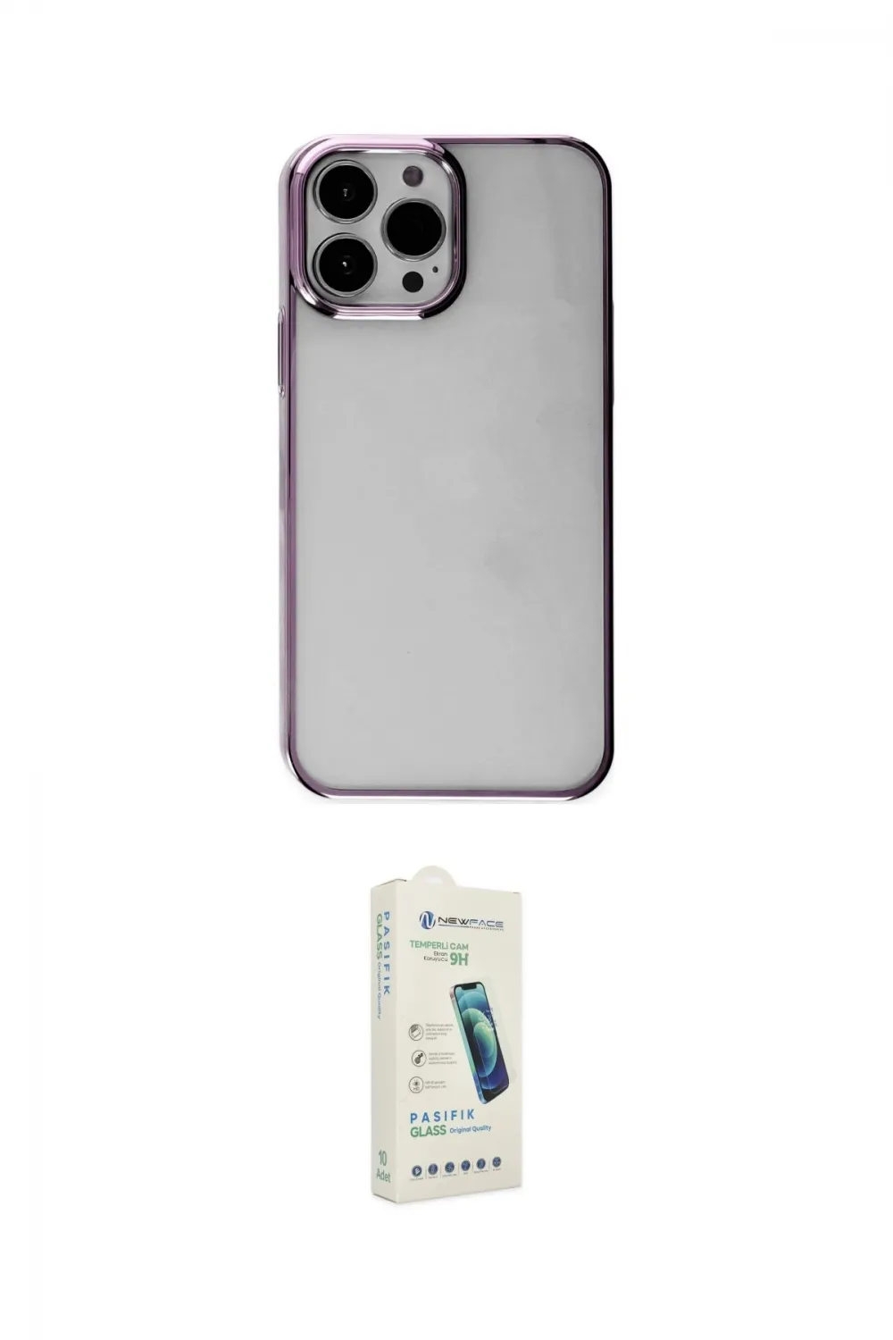 ieg™ iPhone 14 Pro Kılıf Doruk Doku Prime - Şeffaf Pasifik Cam Ekran Koruyucu
