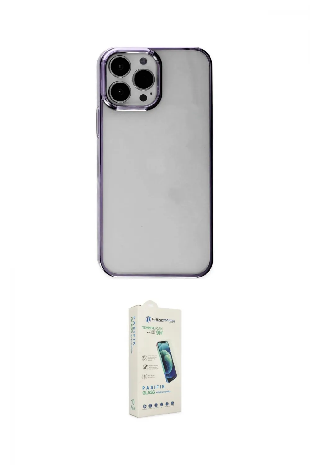 ieg™ iPhone 14 Pro Kılıf Doruk Doku Prime - Şeffaf Pasifik Cam Ekran Koruyucu