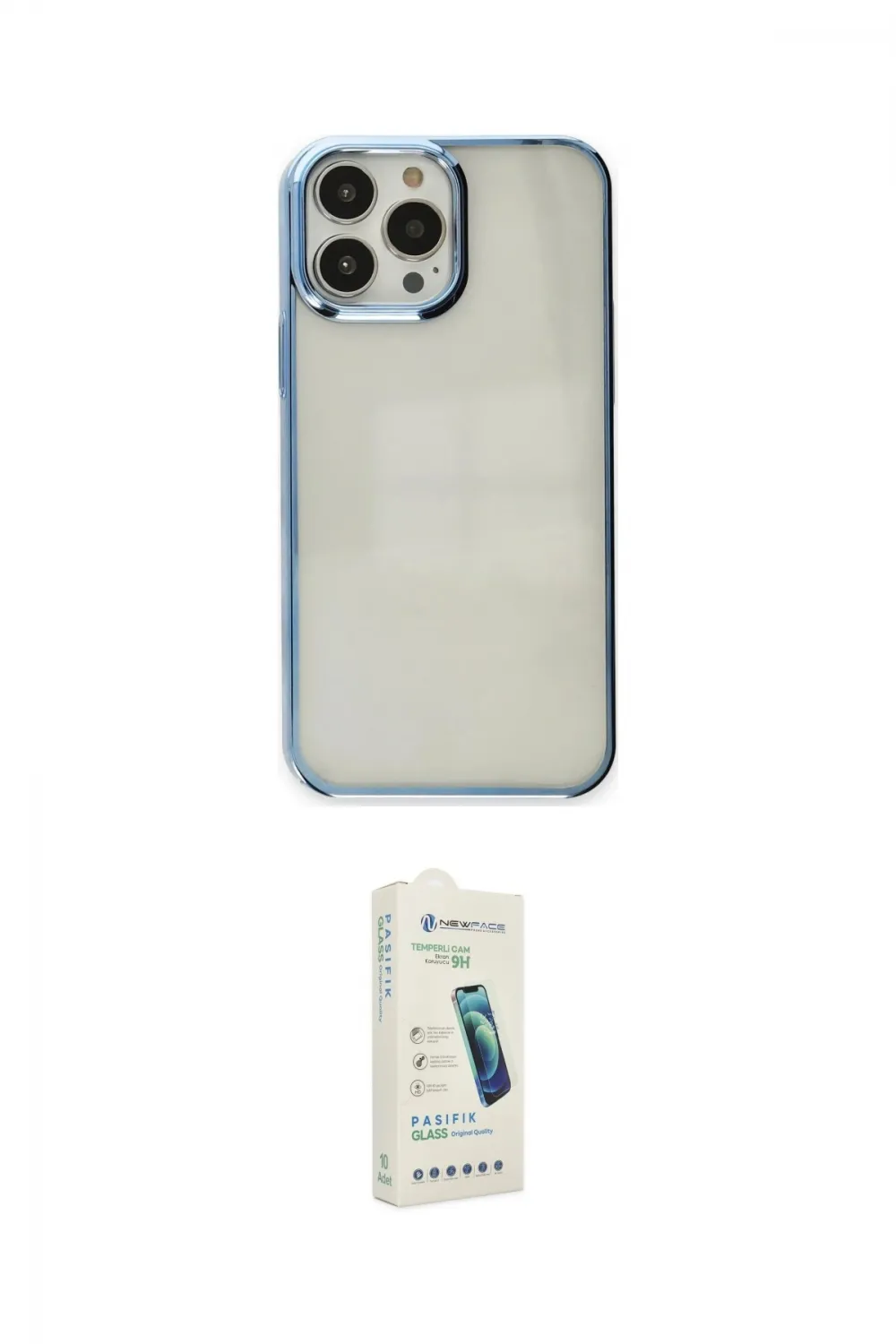 ieg™ iPhone 14 Pro Kılıf Doruk Doku Prime - Şeffaf Pasifik Cam Ekran Koruyucu