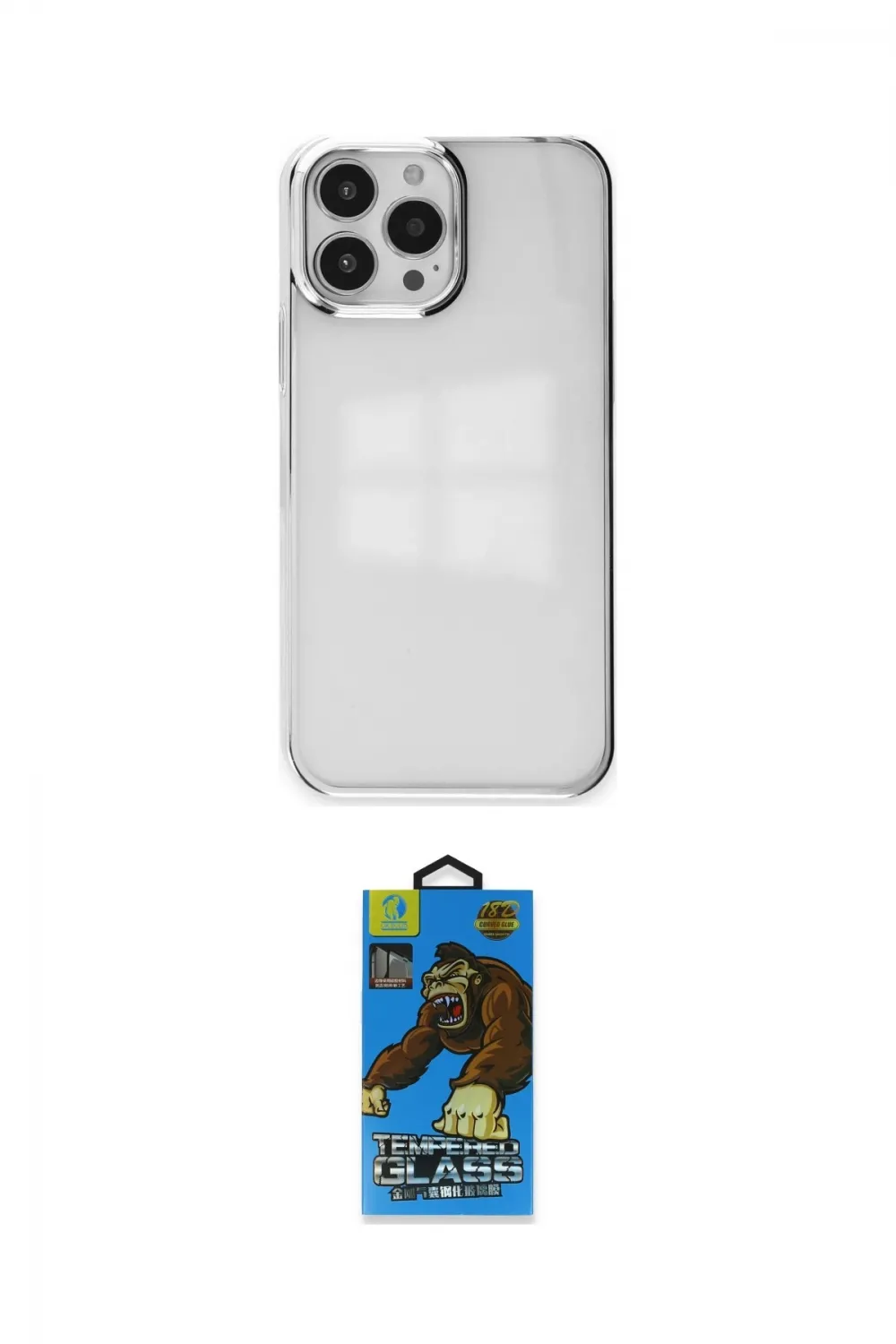 ieg™ iPhone 14 Pro Kılıf Doruk Doku Prime - Siyah 18D Cam Ekran Koruyucu
