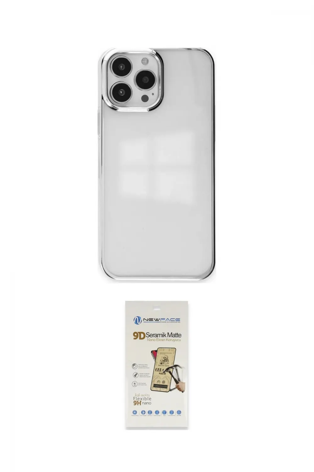 ieg™ iPhone 14 Pro Kılıf Doruk Doku Prime - Siyah Mat Seramik Nano Ekran Koruyucu