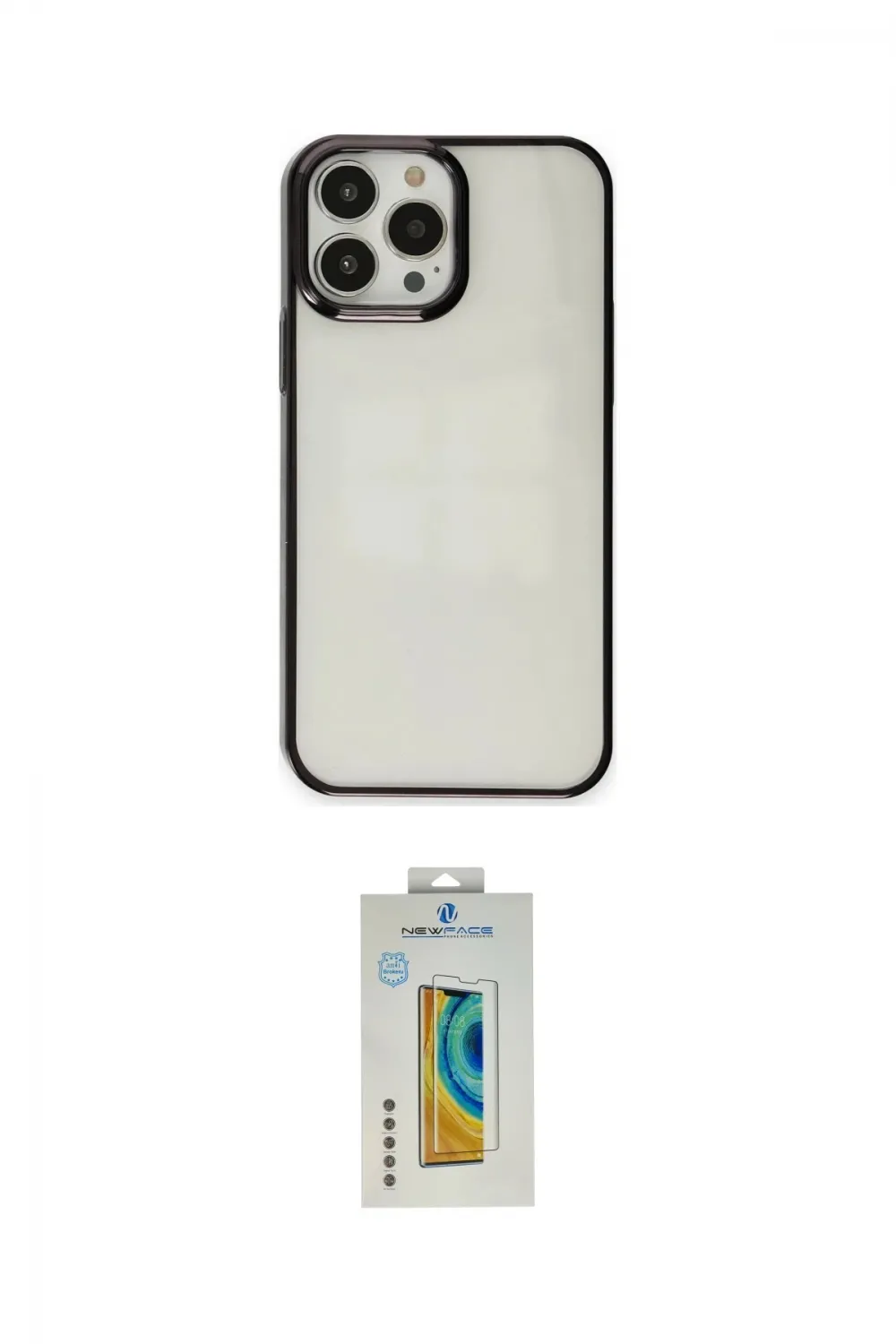 ieg™ iPhone 14 Pro Kılıf Doruk Doku Prime - Siyah Polymer Nano Ekran Koruyucu