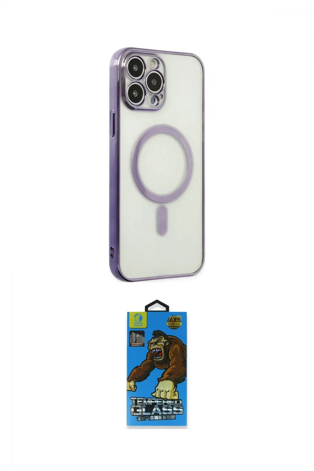 ieg™ iPhone 14 Pro Kılıf Doruk Minimal - Siyah 18D Cam Ekran Koruyucu