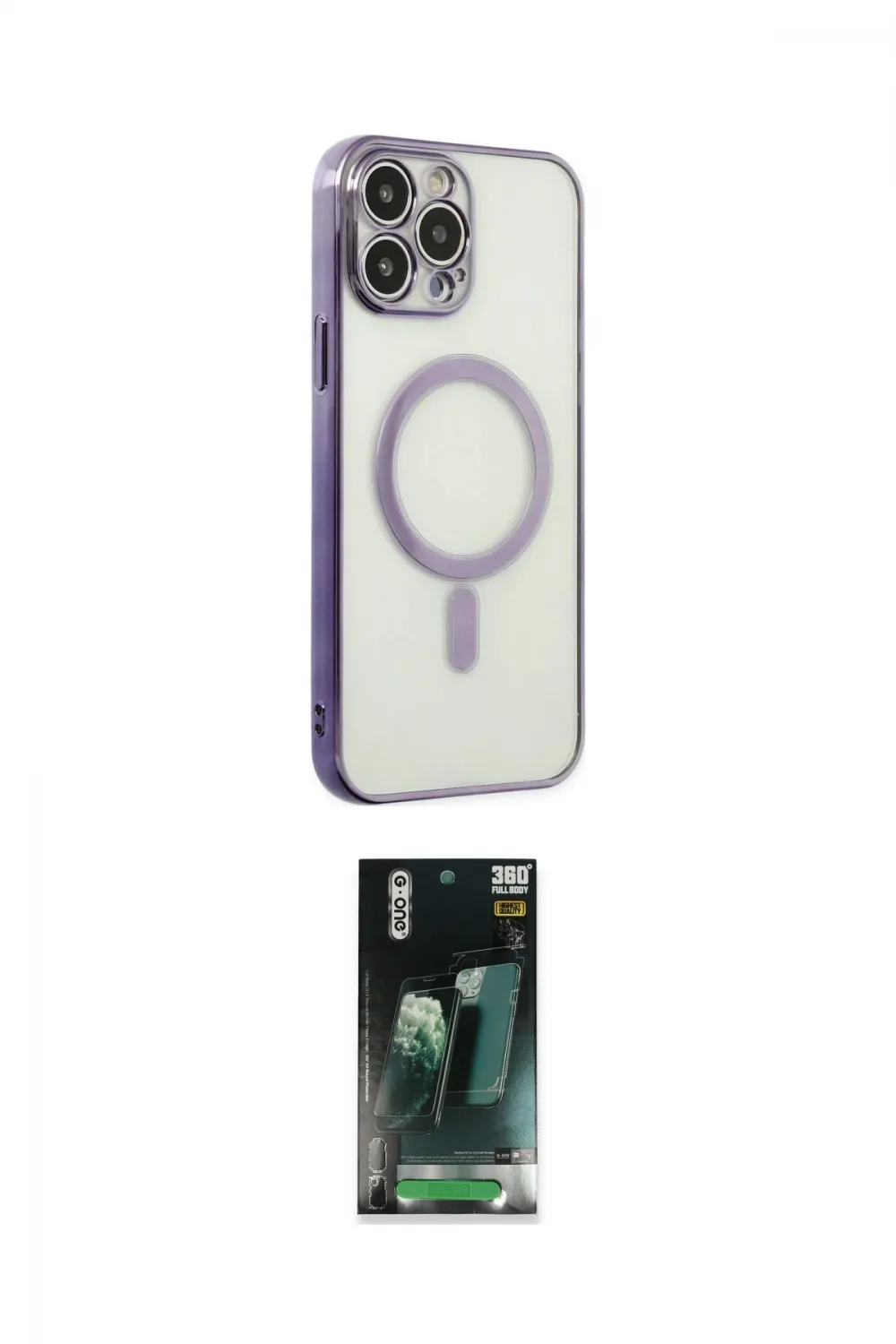 ieg™ iPhone 14 Pro Kılıf Doruk Minimal - Siyah 360 Mat Full Body Arka Koruyucu