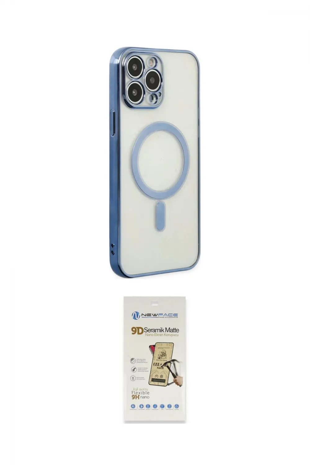 ieg™ iPhone 14 Pro Kılıf Doruk Minimal - Siyah Mat Seramik Nano Ekran Koruyucu