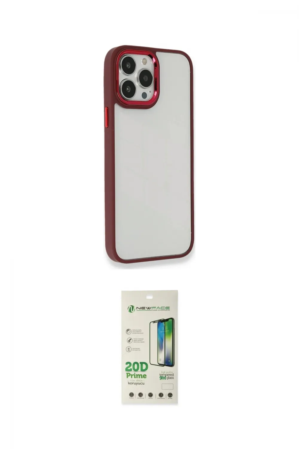 ieg™ iPhone 14 Pro Kılıf Eksen Doku Prime - Siyah 20D Premium Cam Ekran Koruyucu
