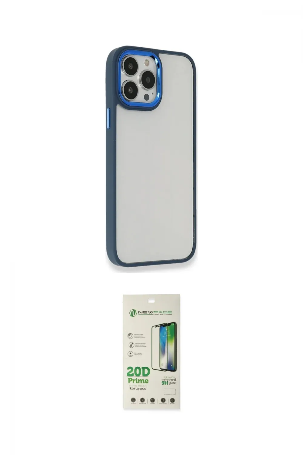 ieg™ iPhone 14 Pro Kılıf Eksen Doku Prime - Siyah 20D Premium Cam Ekran Koruyucu