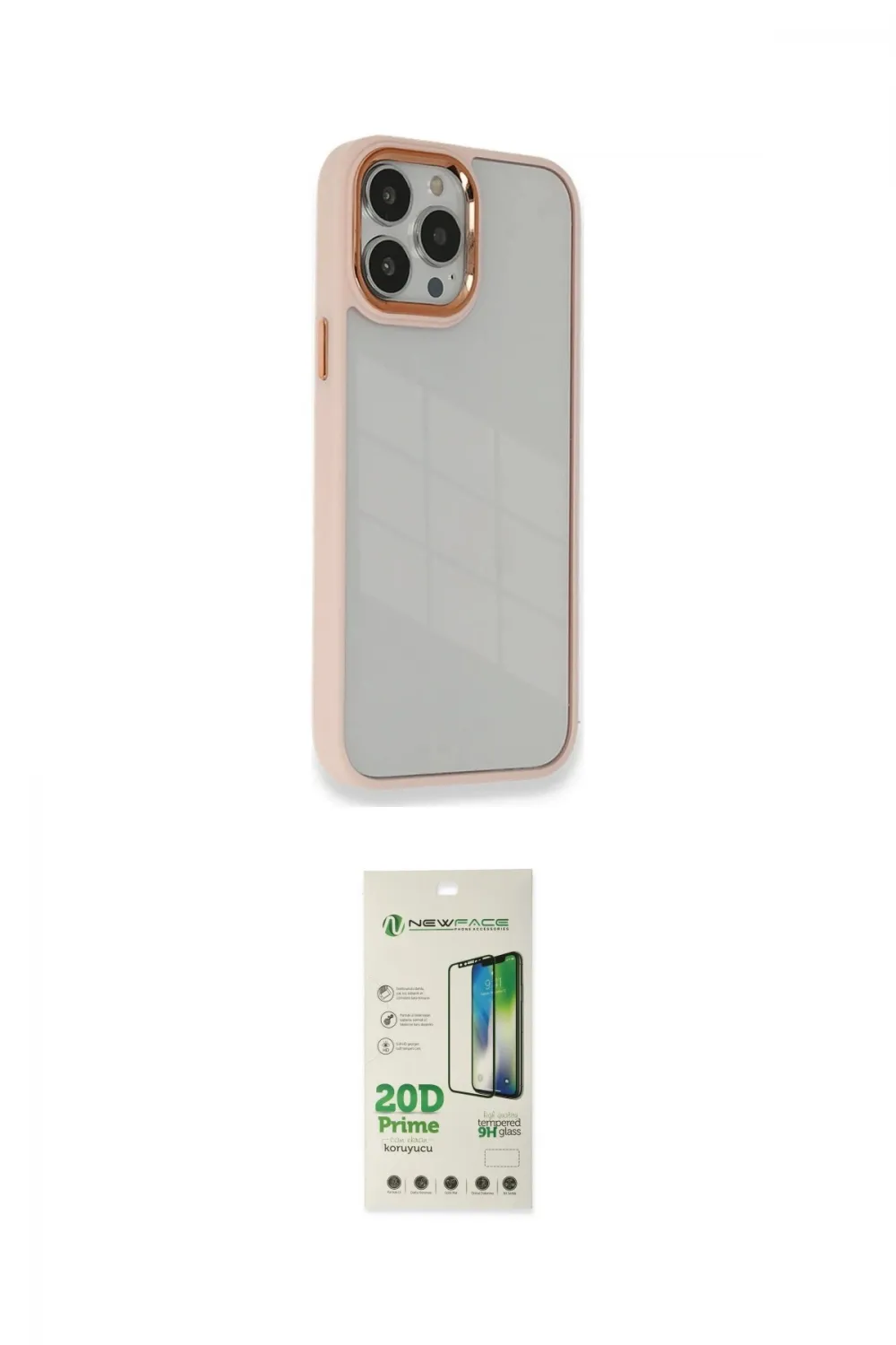 ieg™ iPhone 14 Pro Kılıf Eksen Doku Prime - Siyah 20D Premium Cam Ekran Koruyucu