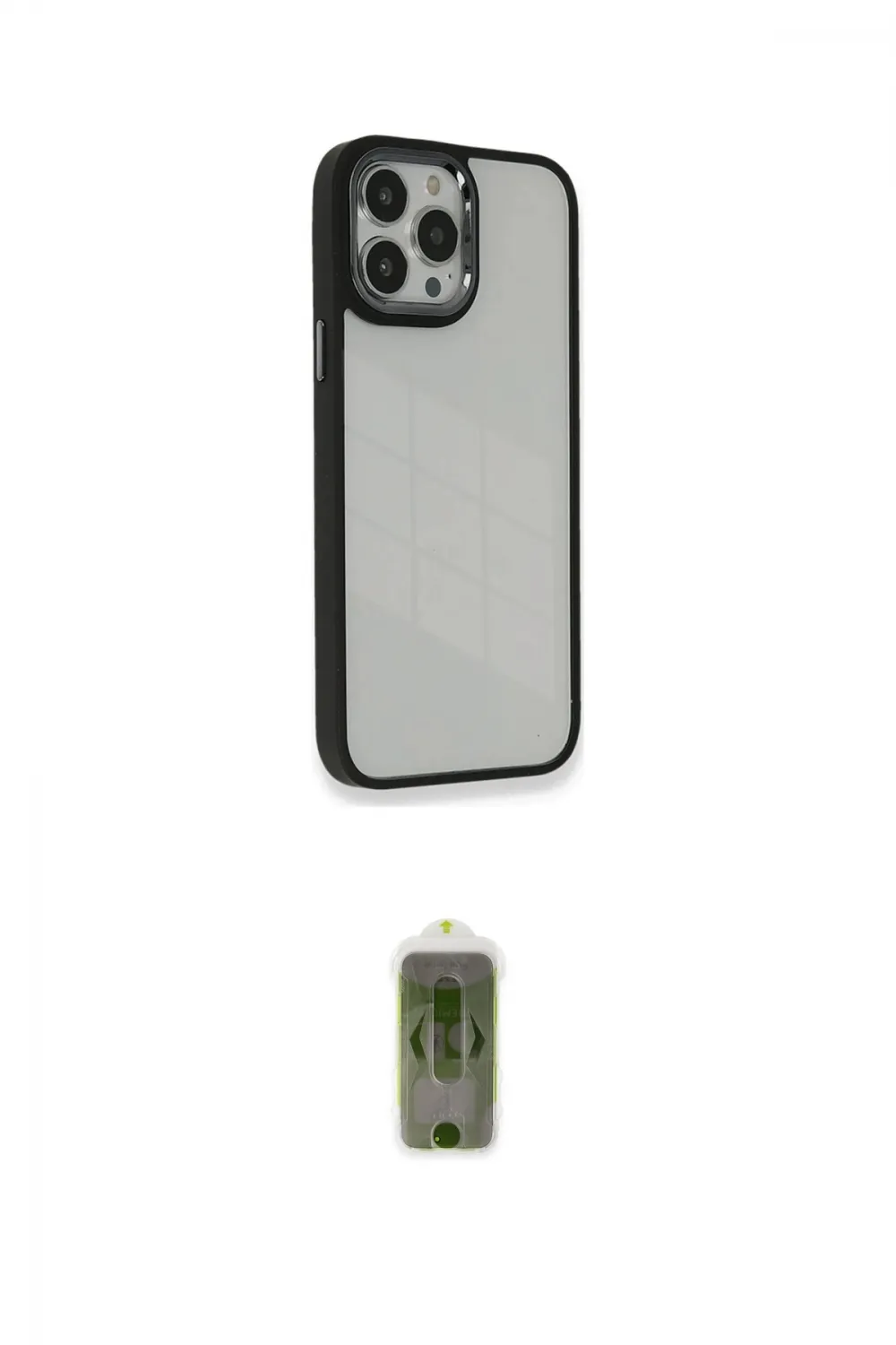 ieg™ iPhone 14 Pro Kılıf Eksen Doku Prime - Siyah Joko Magic 5D Hayalet Cam
