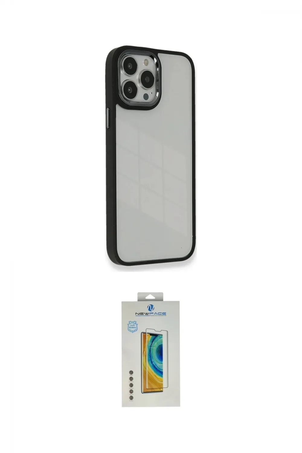 ieg™ iPhone 14 Pro Kılıf Eksen Doku Prime - Siyah Polymer Nano Ekran Koruyucu