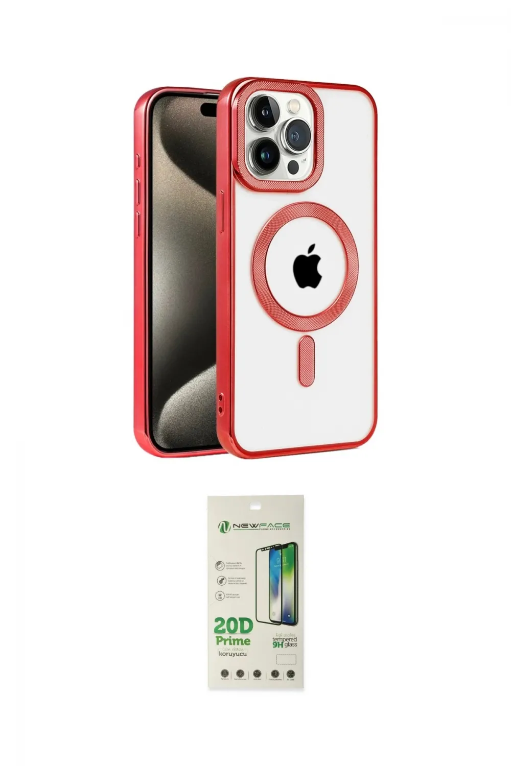 ieg™ iPhone 14 Pro Kılıf Eksen Form Koleksiyonu - Siyah 20D Premium Cam Ekran Koruyucu
