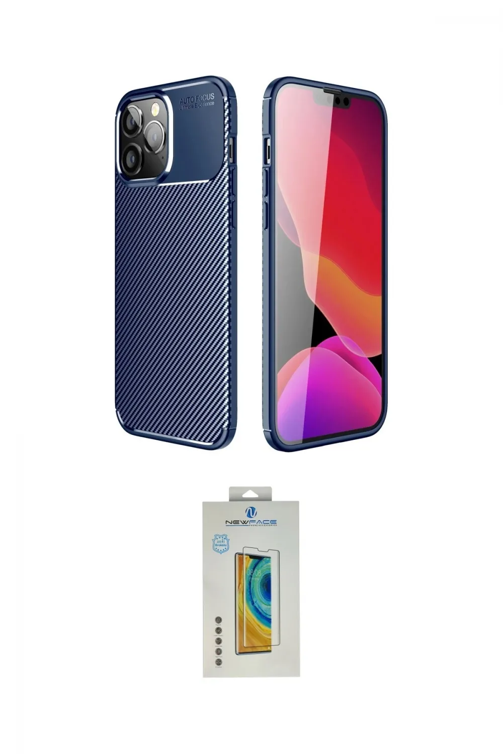 ieg™ iPhone 14 Pro Kılıf Eksen Form Prime - Siyah Polymer Nano Ekran Koruyucu
