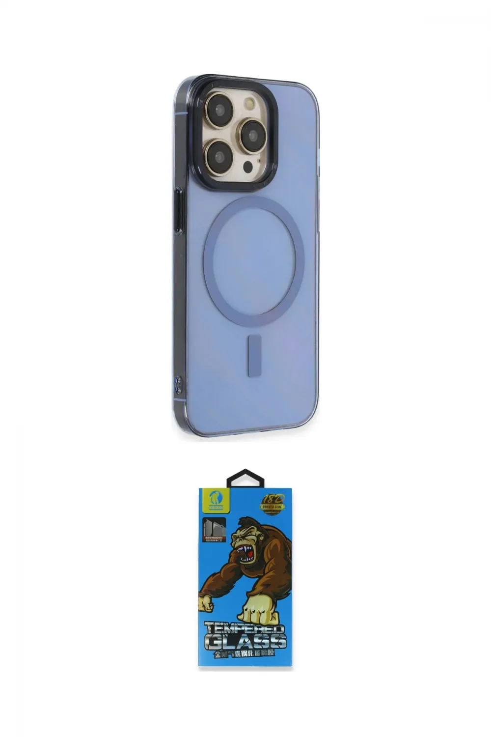 ieg™ iPhone 14 Pro Kılıf Eksen Işık Prime - Siyah 18D Cam Ekran Koruyucu