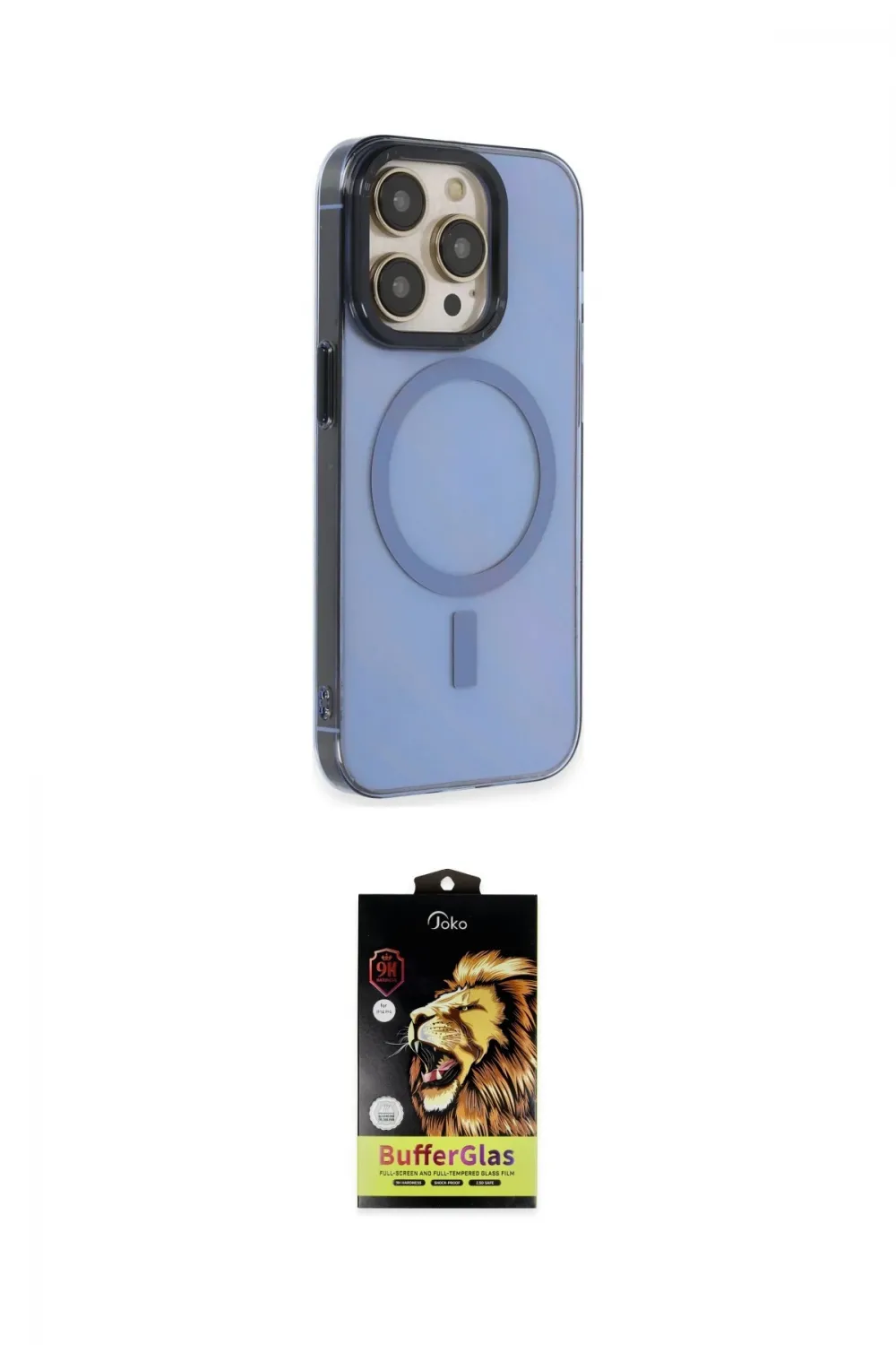 ieg™ iPhone 14 Pro Kılıf Eksen Işık Prime - Siyah Buffer Cam Ekran Koruyucu