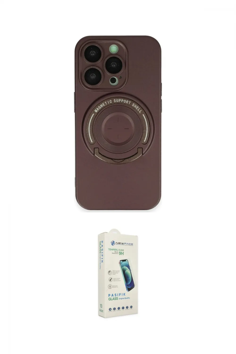 ieg™ iPhone 14 Pro Kılıf Eksen Klasik Prime - Şeffaf Pasifik Cam Ekran Koruyucu