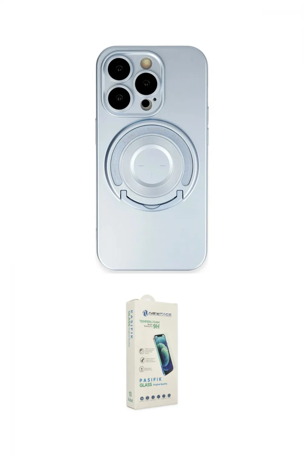 ieg™ iPhone 14 Pro Kılıf Eksen Klasik Prime - Şeffaf Pasifik Cam Ekran Koruyucu