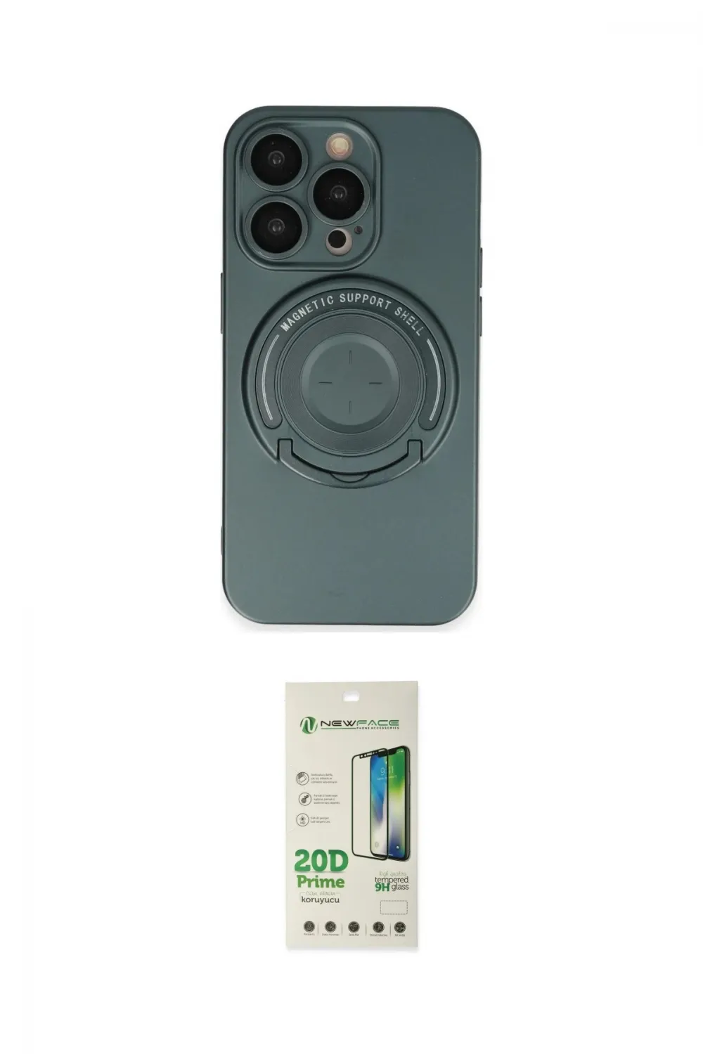 ieg™ iPhone 14 Pro Kılıf Eksen Klasik Prime - Siyah 20D Premium Cam Ekran Koruyucu