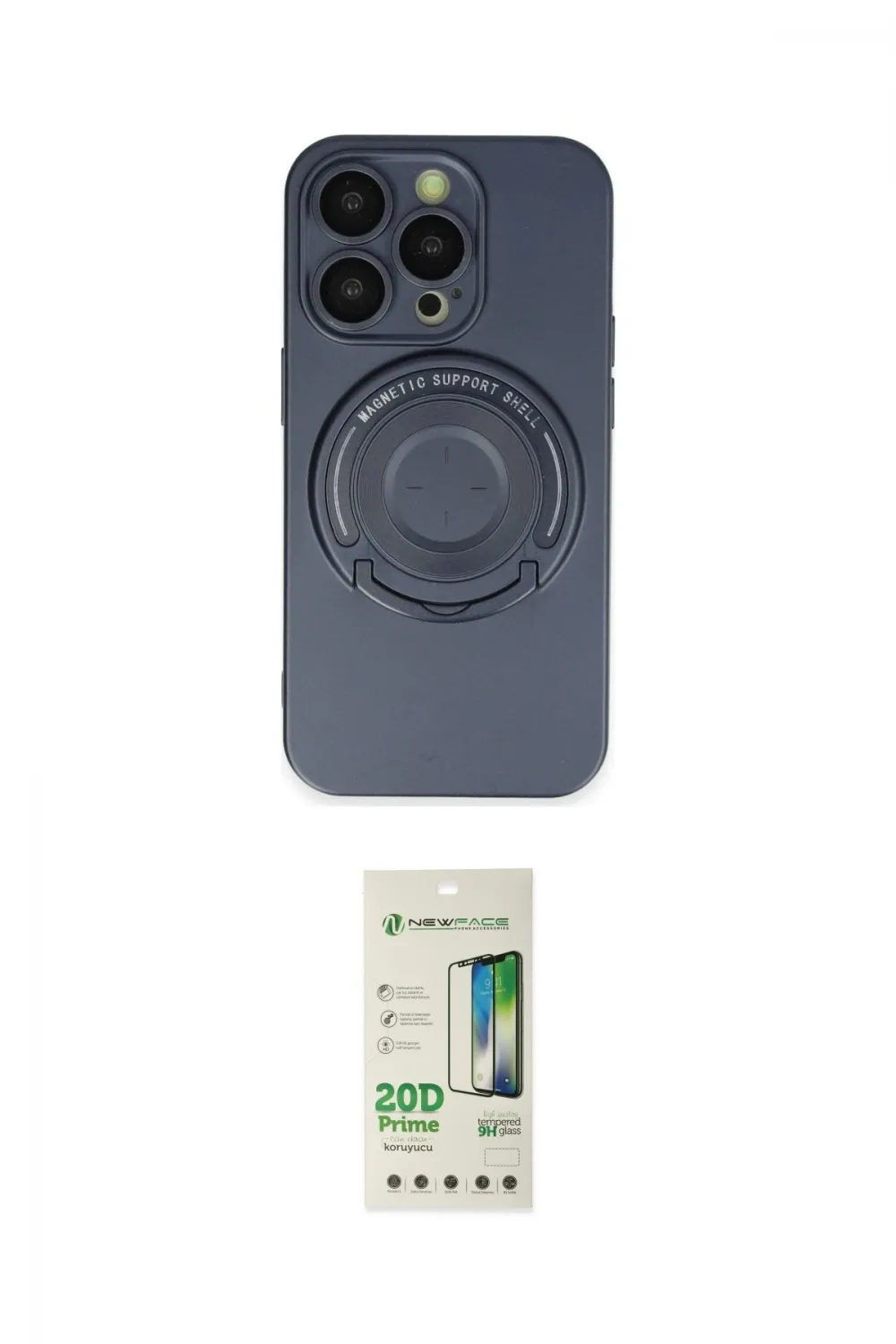 ieg™ iPhone 14 Pro Kılıf Eksen Klasik Prime - Siyah 20D Premium Cam Ekran Koruyucu