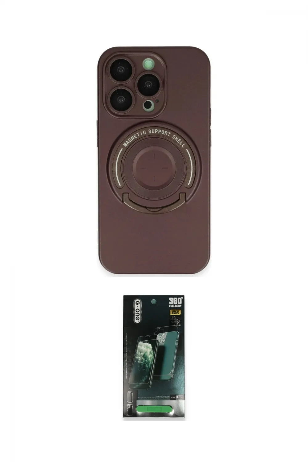 ieg™ iPhone 14 Pro Kılıf Eksen Klasik Prime - Siyah 360 Mat Full Body Arka Koruyucu