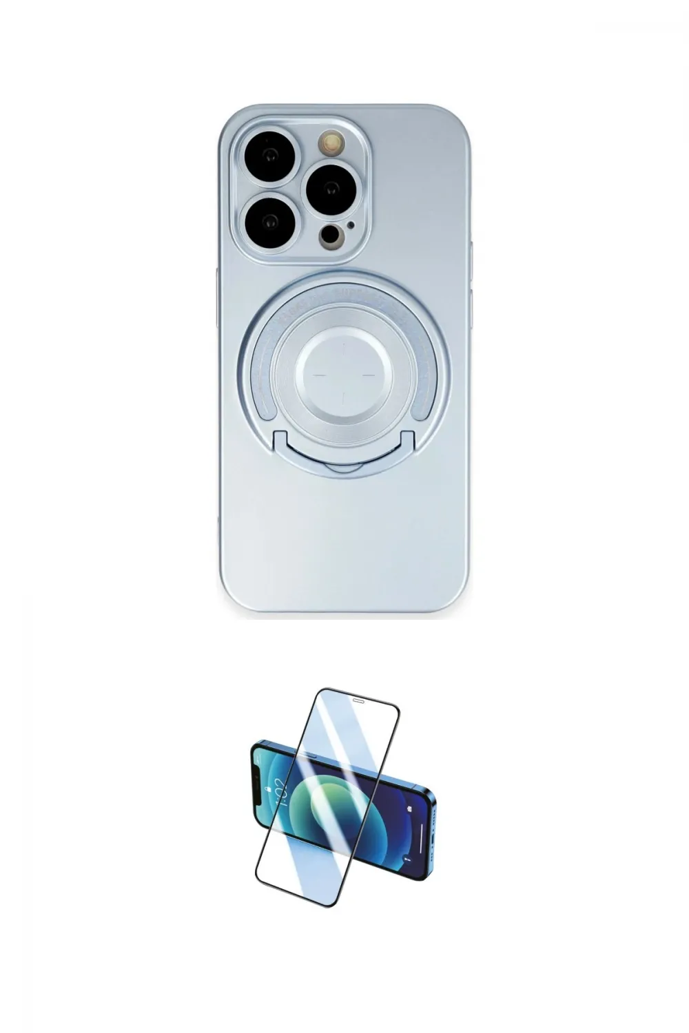 ieg™ iPhone 14 Pro Kılıf Eksen Klasik Prime - Siyah 3D Antistatik Cam Ekran Koruyucu