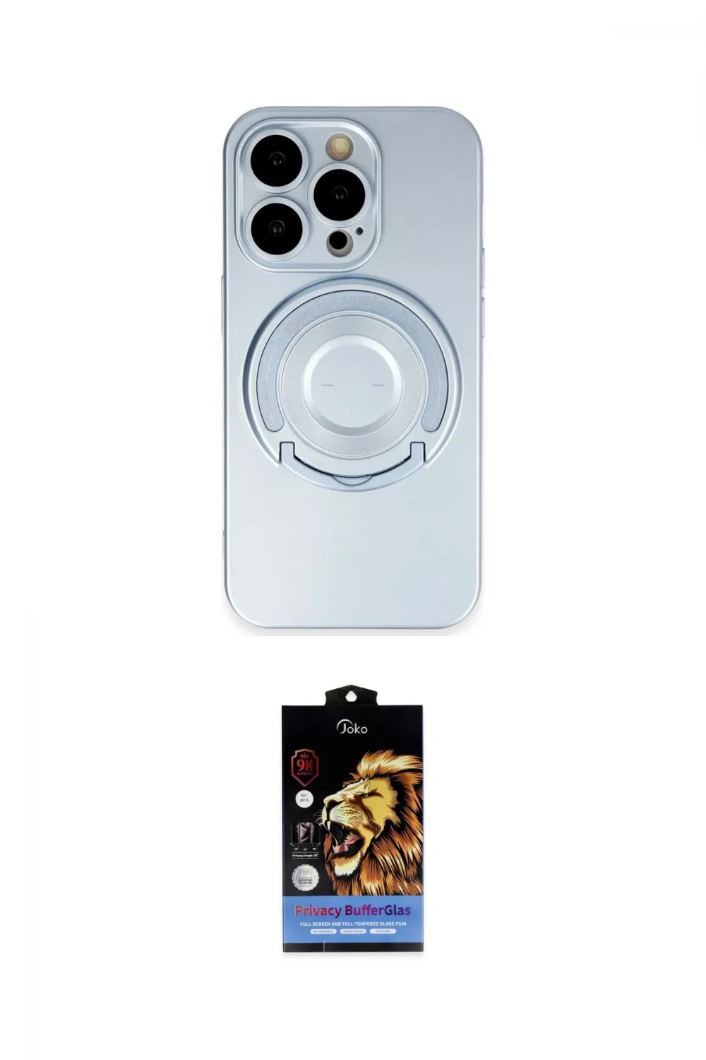 ieg™ iPhone 14 Pro Kılıf Eksen Klasik Prime - Siyah Buffer Hayalet Cam Ekran Koruyucu