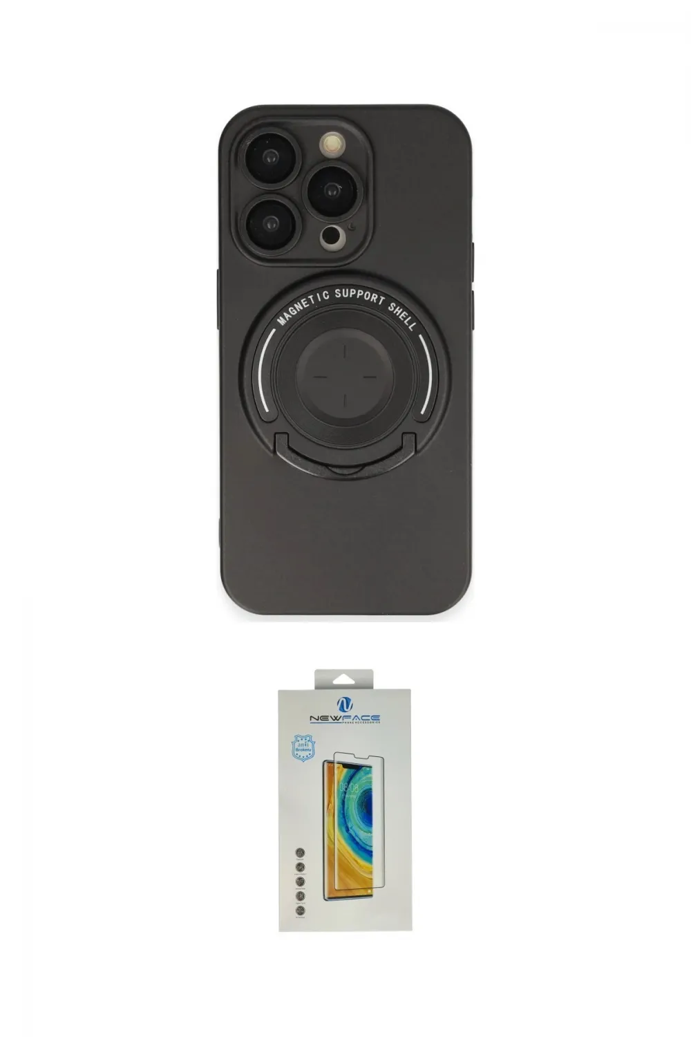 ieg™ iPhone 14 Pro Kılıf Eksen Klasik Prime - Siyah Polymer Nano Ekran Koruyucu