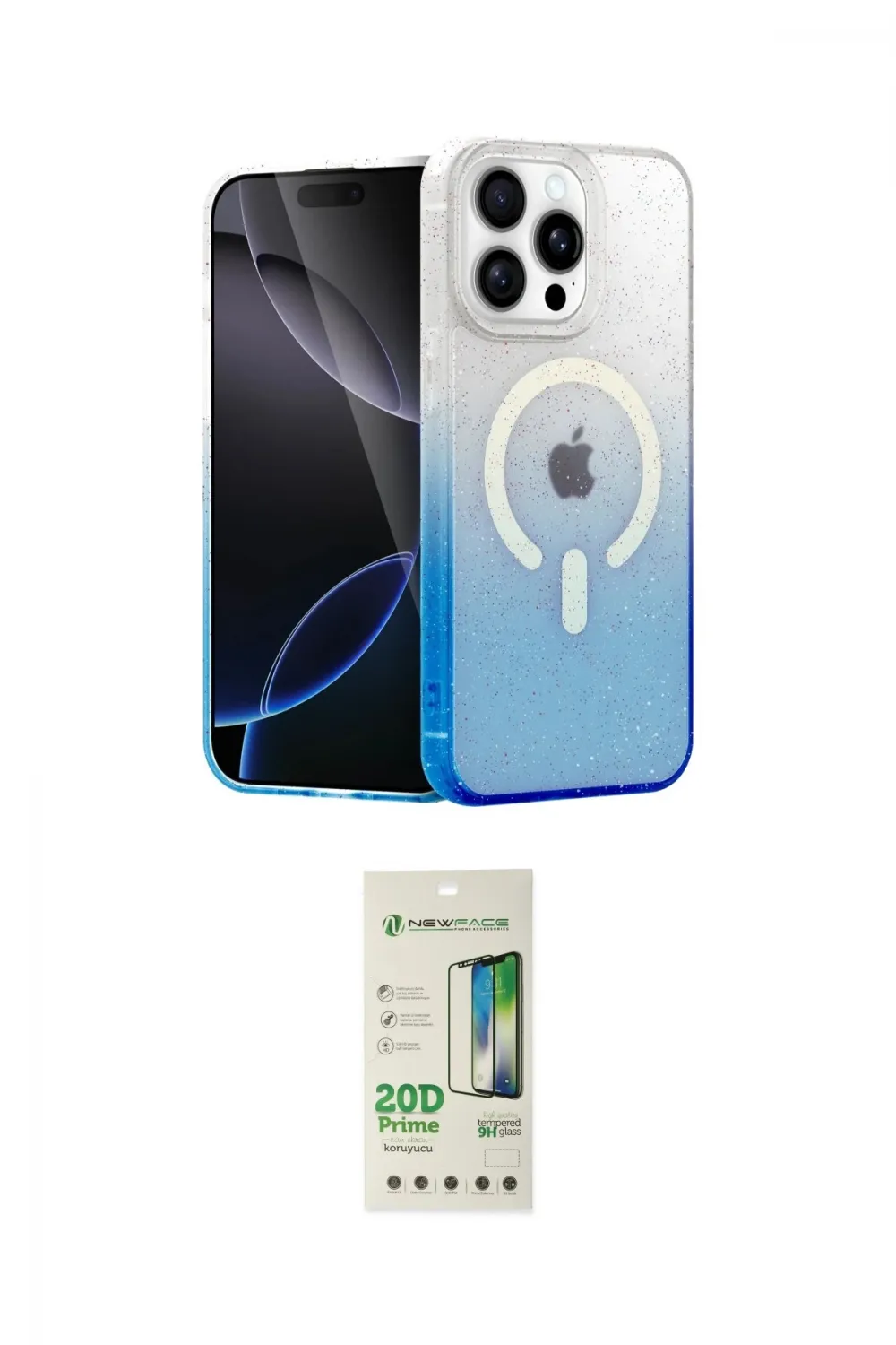 ieg™ iPhone 14 Pro Kılıf Eksen Minimal Özel Seri - Siyah 20D Premium Cam Ekran Koruyucu