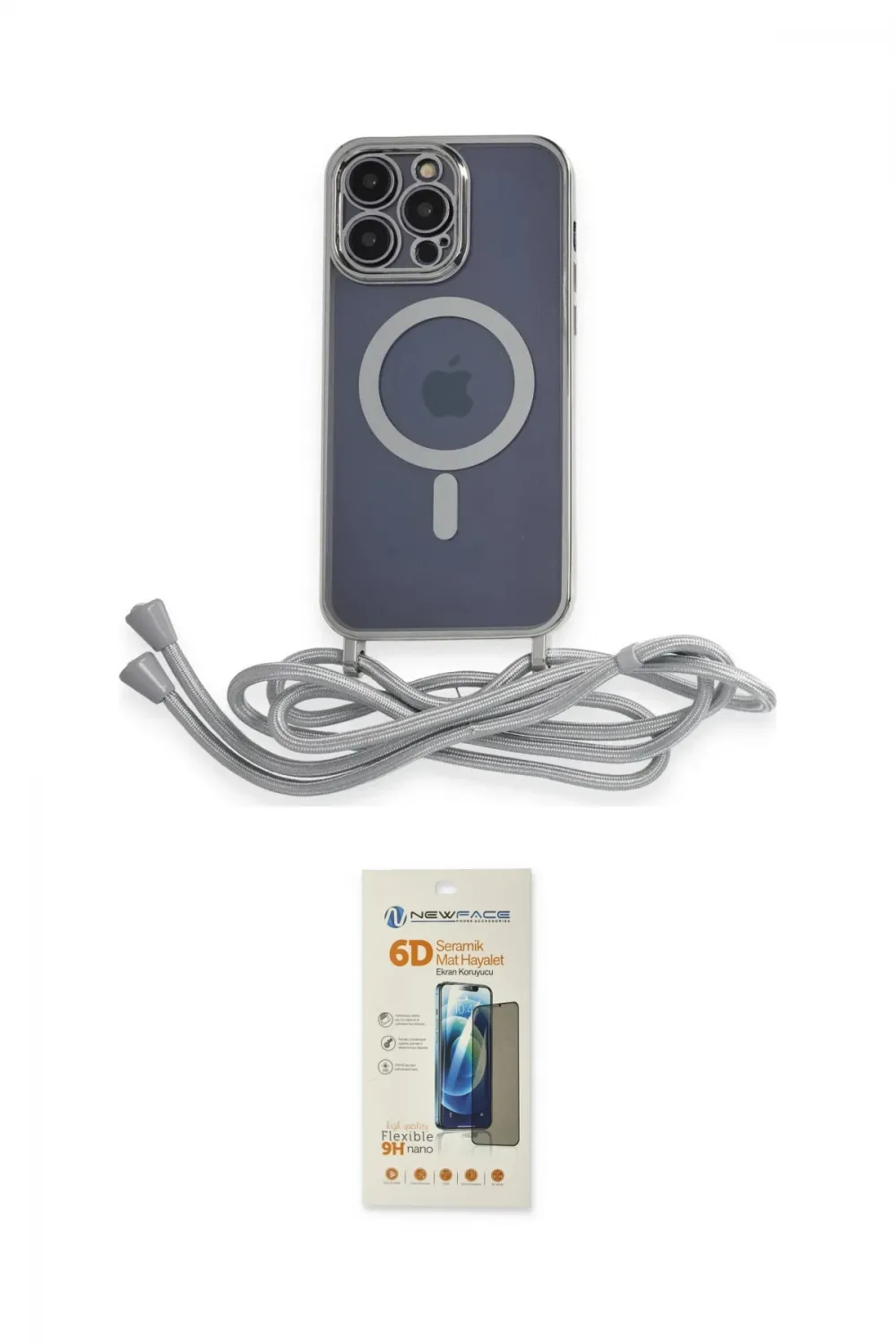 ieg™ iPhone 14 Pro Kılıf Eksen Özel Seri - Siyah 6D Mat Seramik Hayalet Nano Ekran Koruyucu