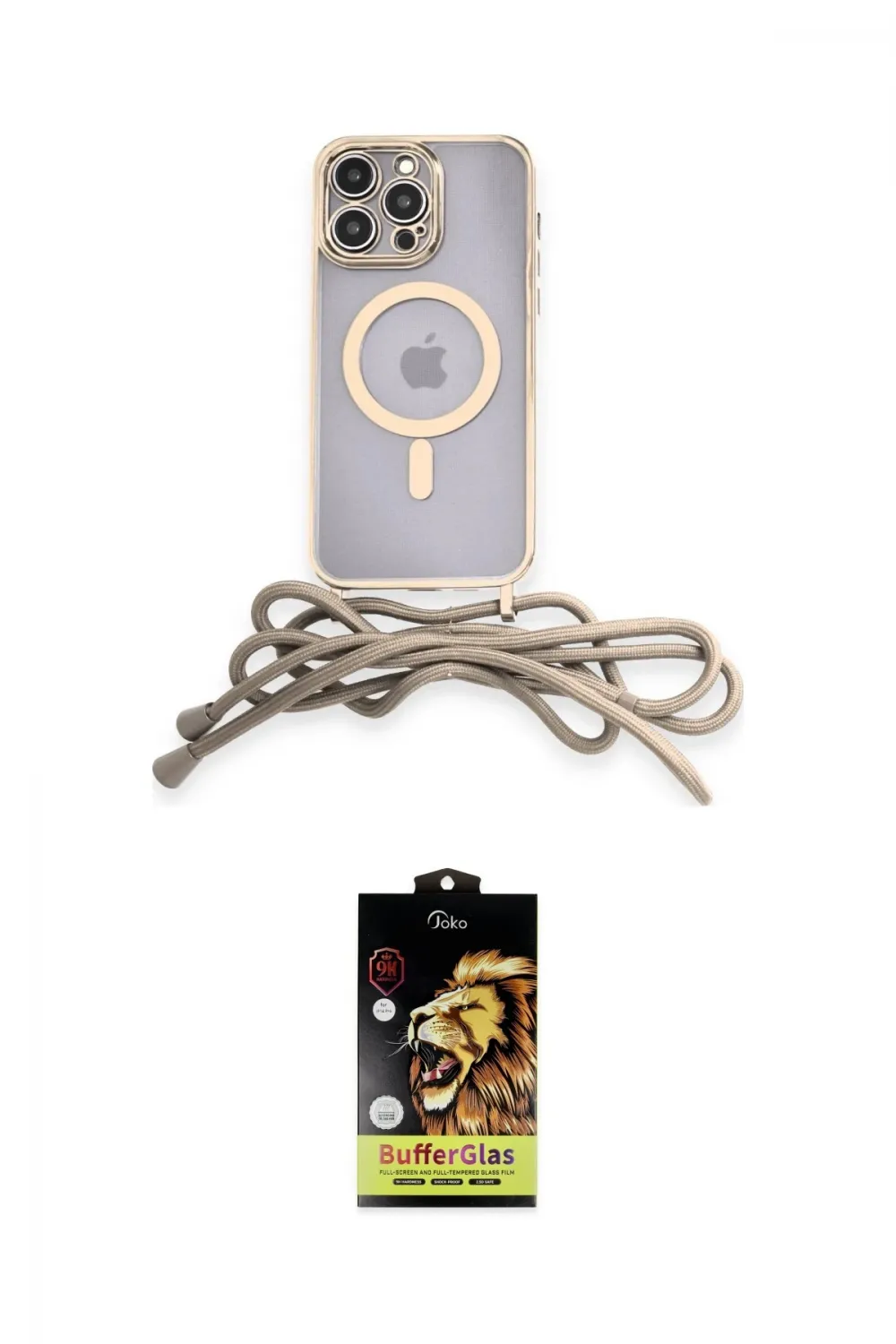 ieg™ iPhone 14 Pro Kılıf Eksen Özel Seri - Siyah Buffer Cam Ekran Koruyucu