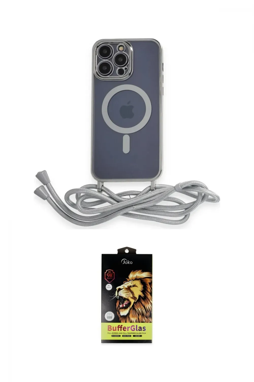 ieg™ iPhone 14 Pro Kılıf Eksen Özel Seri - Siyah Buffer Cam Ekran Koruyucu