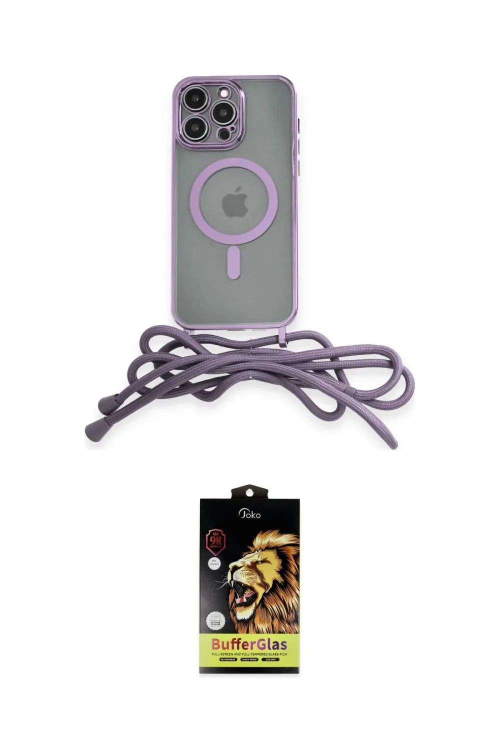 ieg™ iPhone 14 Pro Kılıf Eksen Özel Seri - Siyah Buffer Cam Ekran Koruyucu