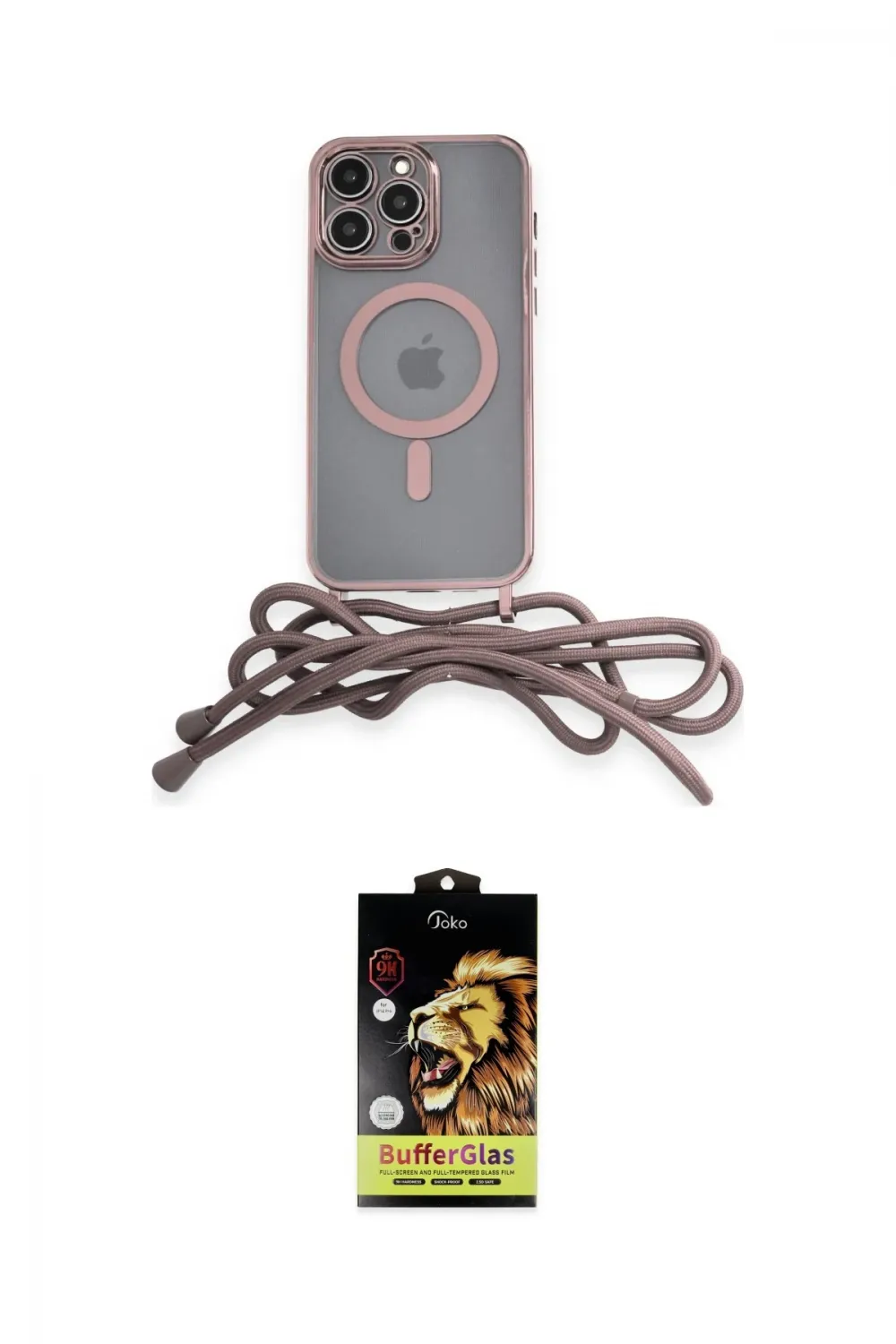 ieg™ iPhone 14 Pro Kılıf Eksen Özel Seri - Siyah Buffer Cam Ekran Koruyucu