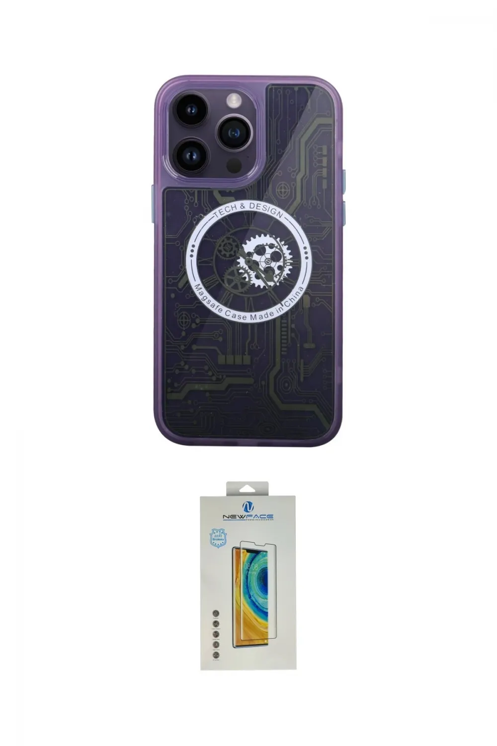 ieg™ iPhone 14 Pro Kılıf İz Form - Siyah Polymer Nano Ekran Koruyucu