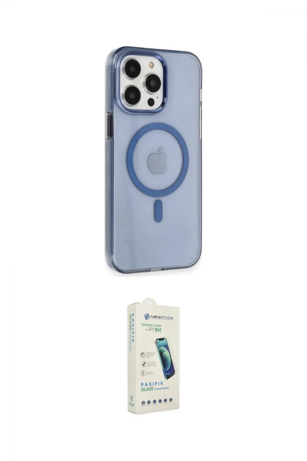 ieg™ iPhone 14 Pro Kılıf Kıvılcım Asil Özel Seri - Şeffaf Pasifik Cam Ekran Koruyucu