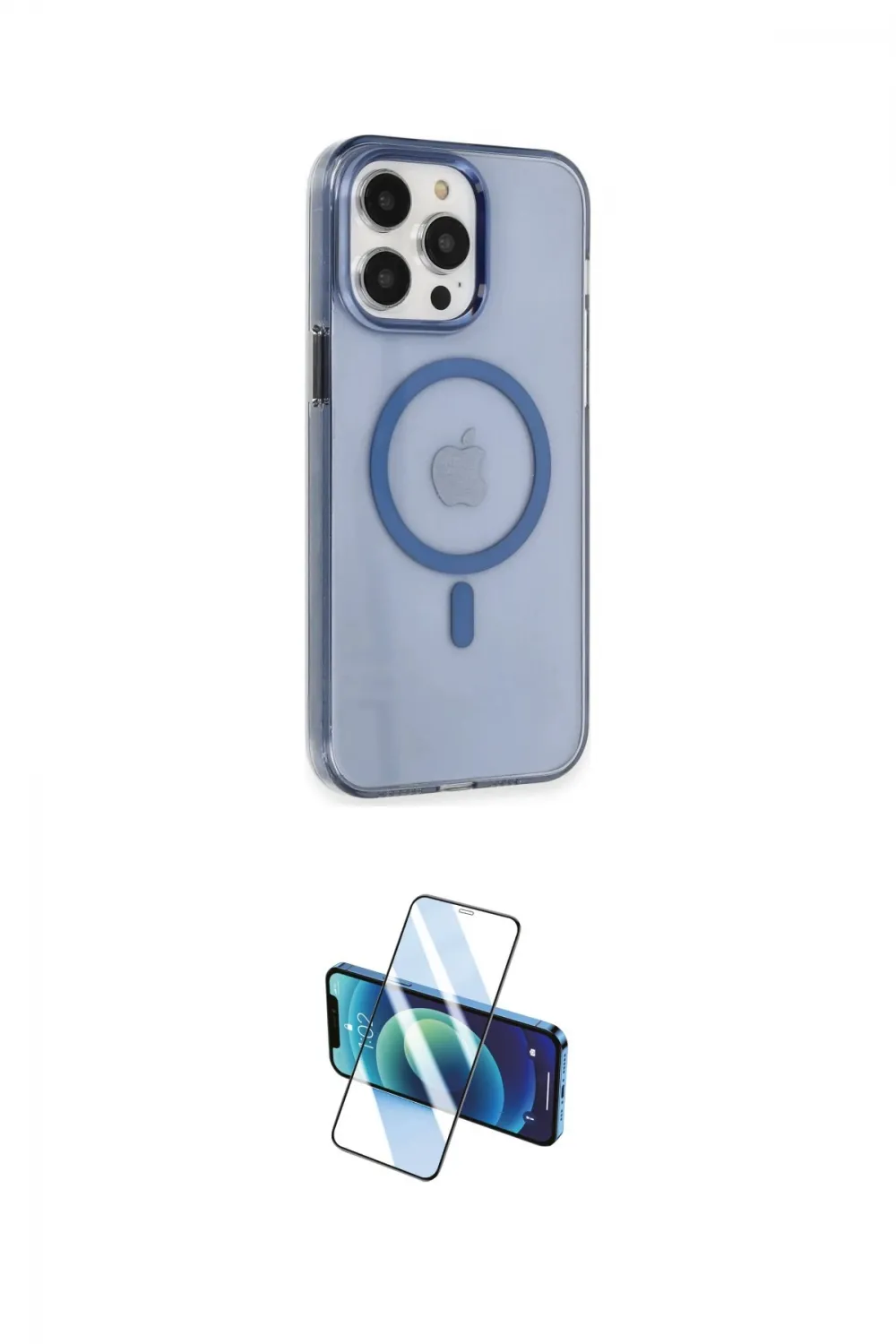 ieg™ iPhone 14 Pro Kılıf Kıvılcım Asil Özel Seri - Siyah 3D Antistatik Cam Ekran Koruyucu