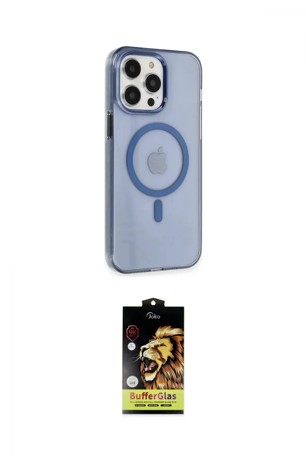 ieg™ iPhone 14 Pro Kılıf Kıvılcım Asil Özel Seri - Siyah Buffer Cam Ekran Koruyucu