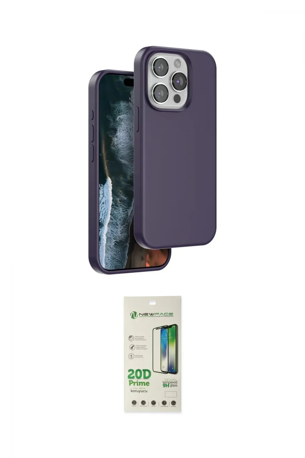 ieg™ iPhone 14 Pro Kılıf Kıvılcım Çizgi Serisi - Siyah 20D Premium Cam Ekran Koruyucu