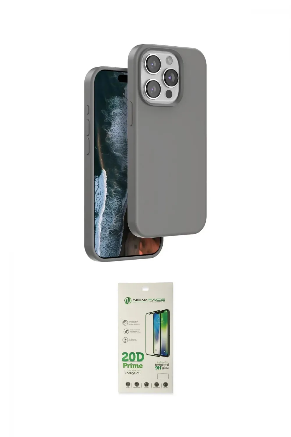 ieg™ iPhone 14 Pro Kılıf Kıvılcım Çizgi Serisi - Siyah 20D Premium Cam Ekran Koruyucu