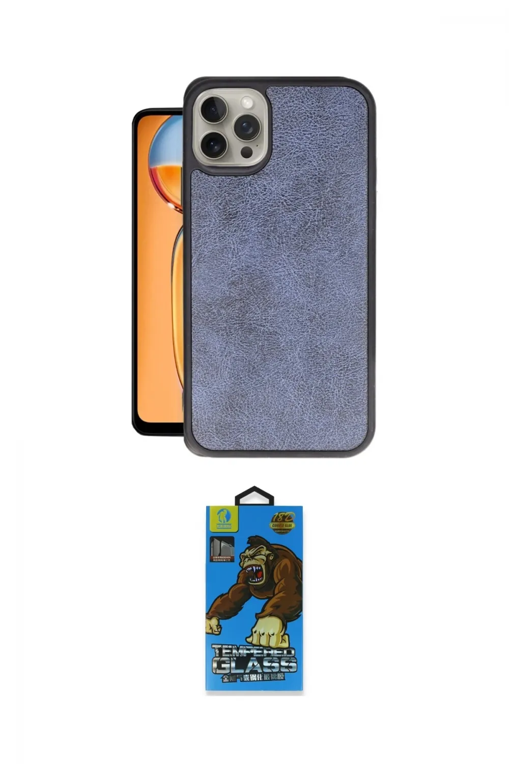 ieg™ iPhone 14 Pro Kılıf Kıvılcım Işık Serisi - Siyah 18D Cam Ekran Koruyucu