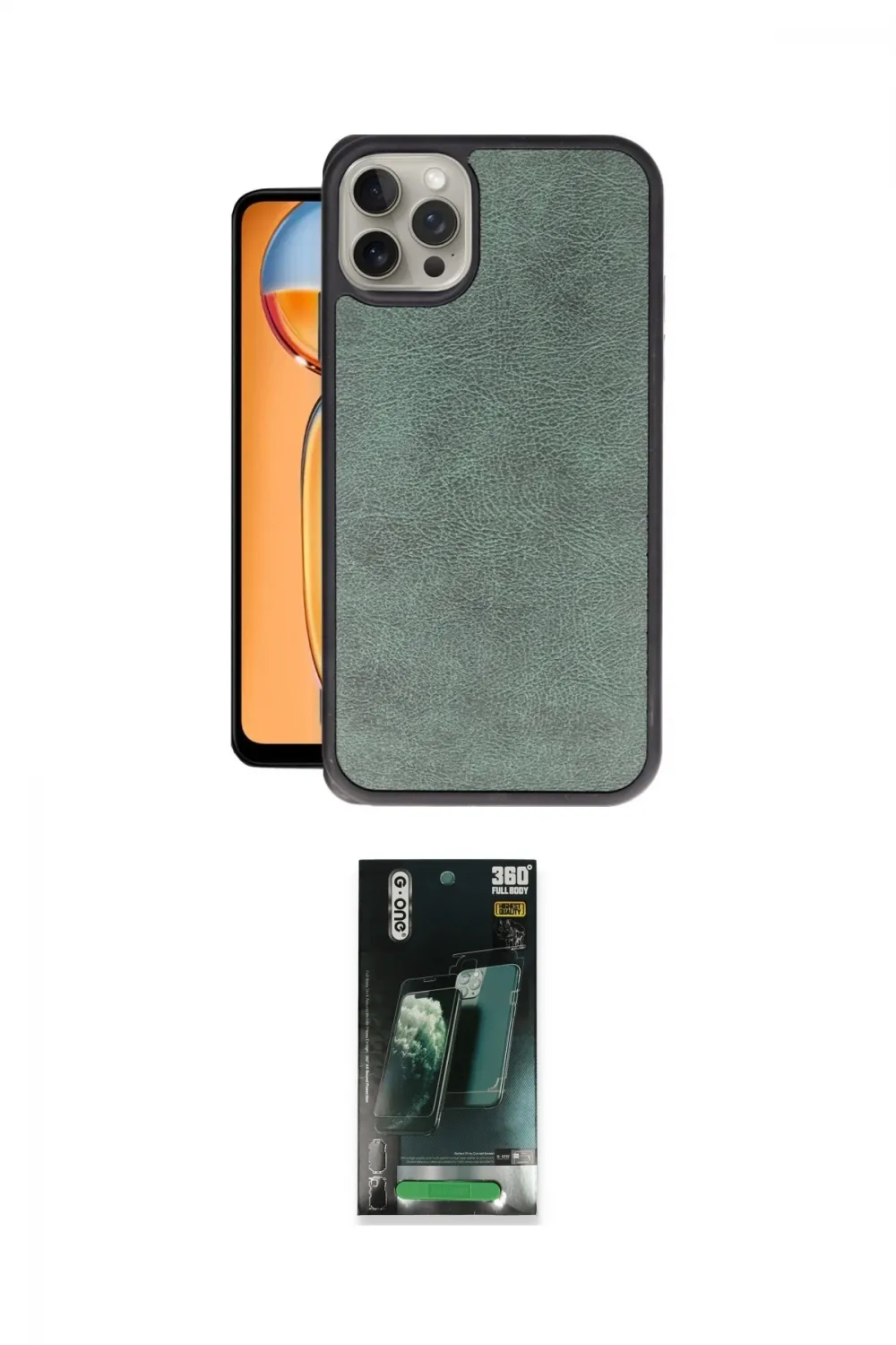 ieg™ iPhone 14 Pro Kılıf Kıvılcım Işık Serisi - Siyah 360 Mat Full Body Arka Koruyucu