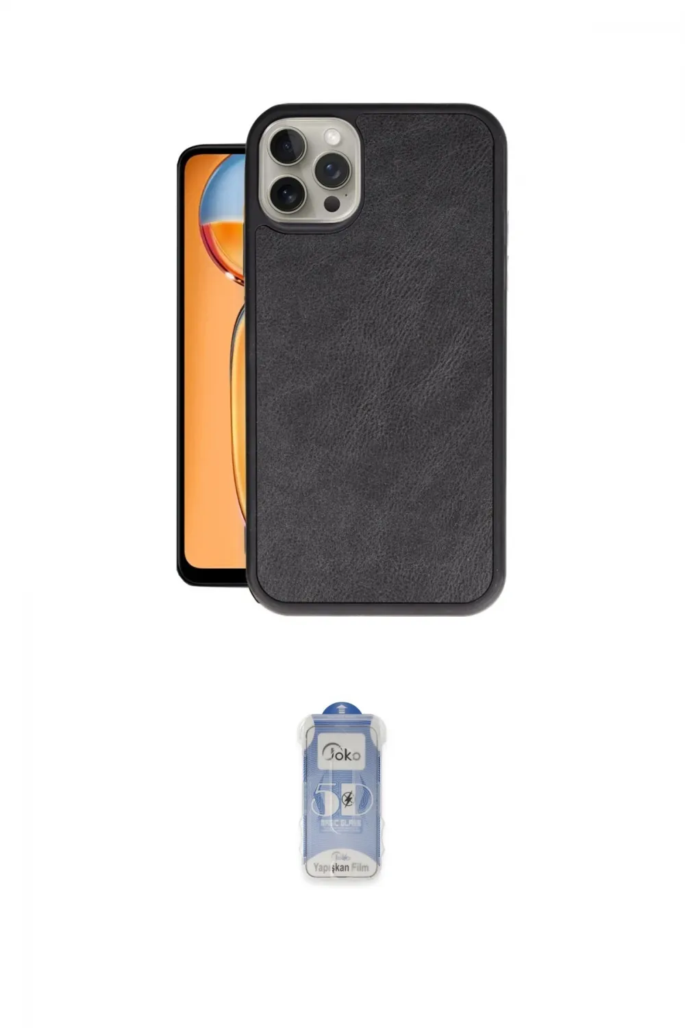 ieg™ iPhone 14 Pro Kılıf Kıvılcım Işık Serisi - Siyah Joko Magic 5D Cam