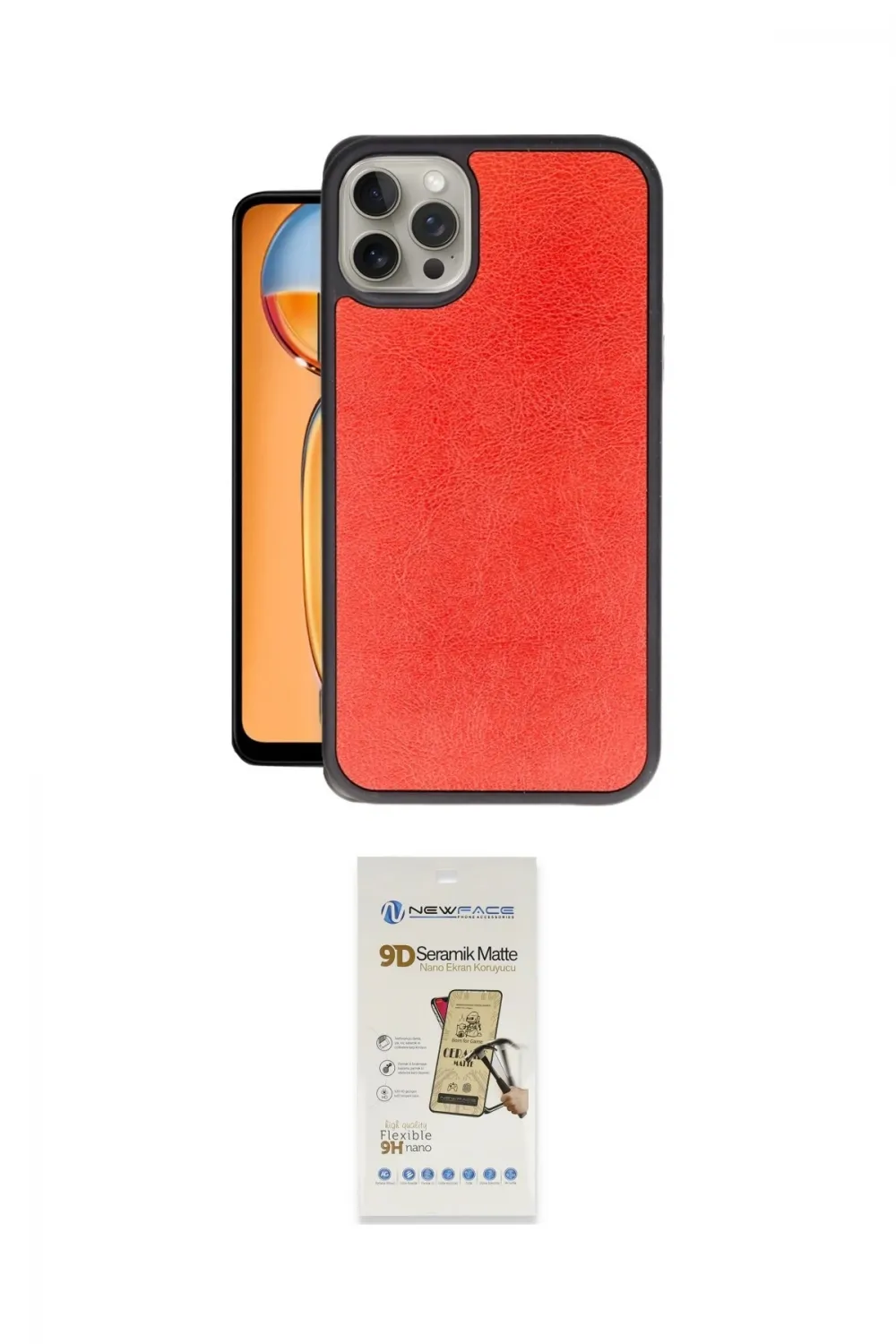 ieg™ iPhone 14 Pro Kılıf Kıvılcım Işık Serisi - Siyah Mat Seramik Nano Ekran Koruyucu
