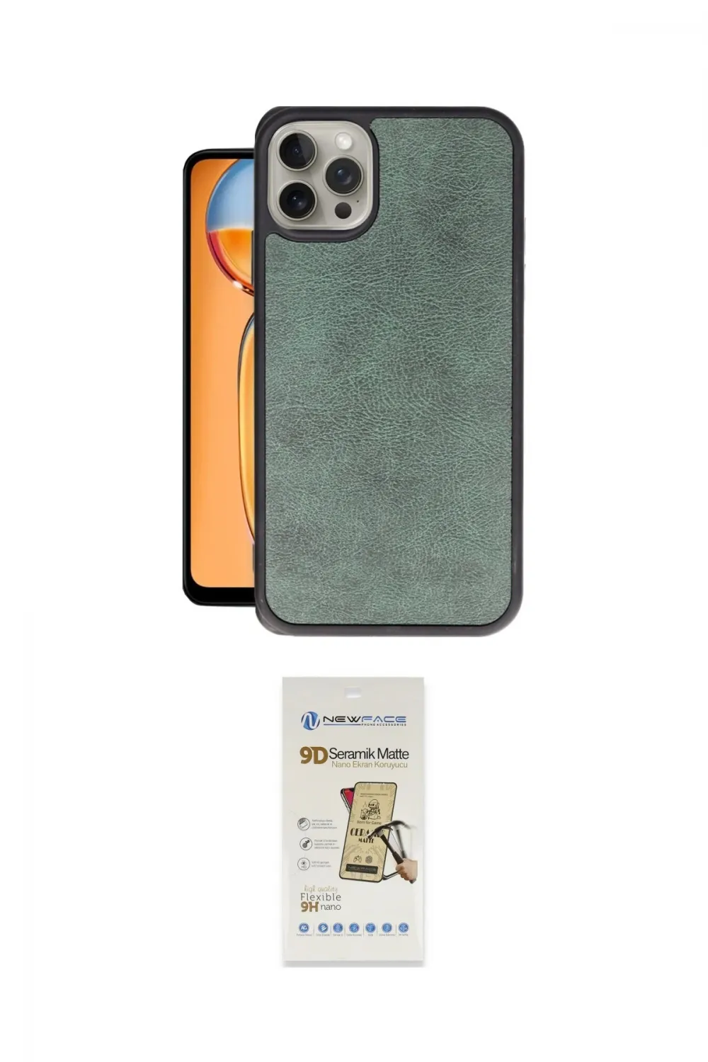 ieg™ iPhone 14 Pro Kılıf Kıvılcım Işık Serisi - Siyah Mat Seramik Nano Ekran Koruyucu