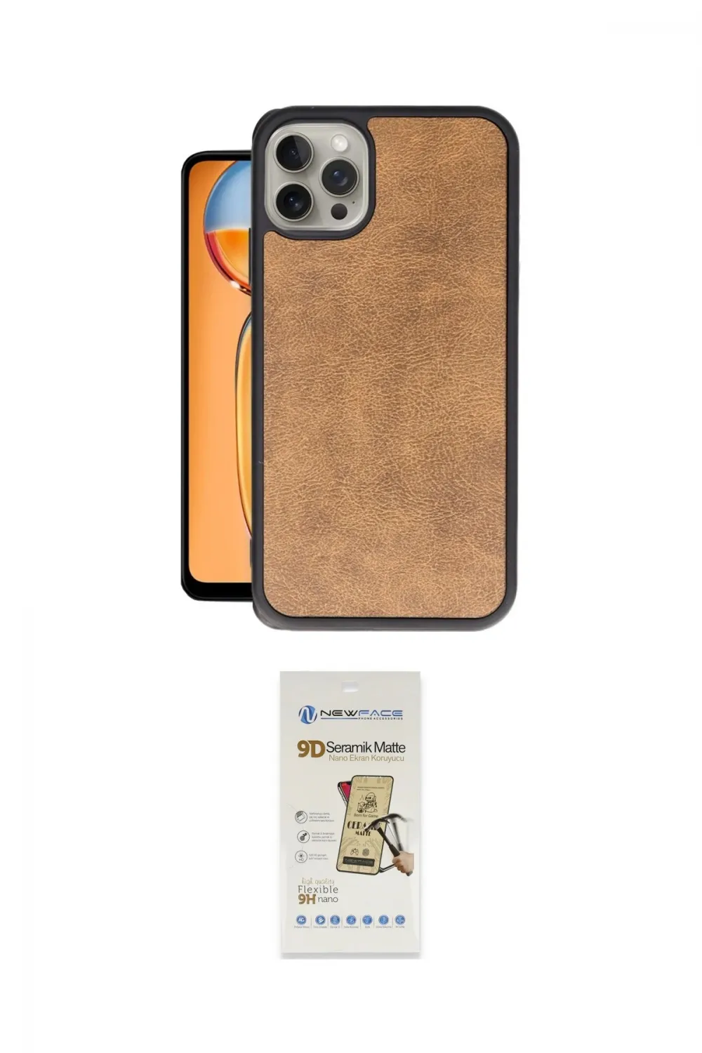 ieg™ iPhone 14 Pro Kılıf Kıvılcım Işık Serisi - Siyah Mat Seramik Nano Ekran Koruyucu