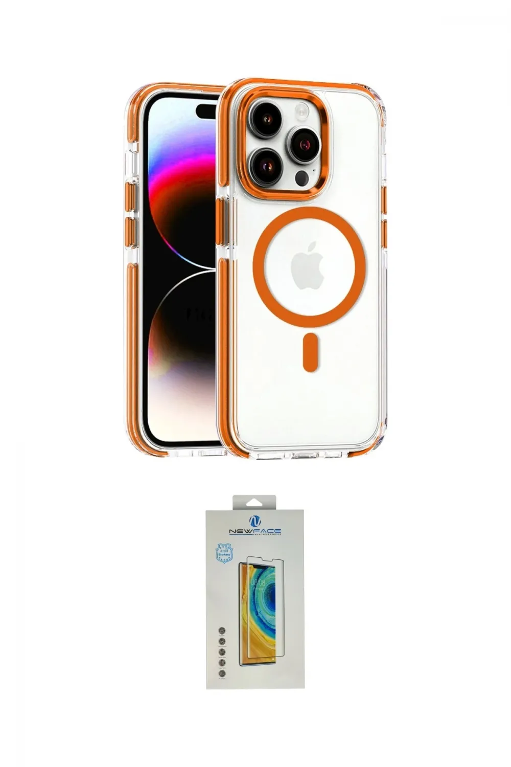 ieg™ iPhone 14 Pro Kılıf Kozmos Doku Koleksiyonu - Siyah Polymer Nano Ekran Koruyucu