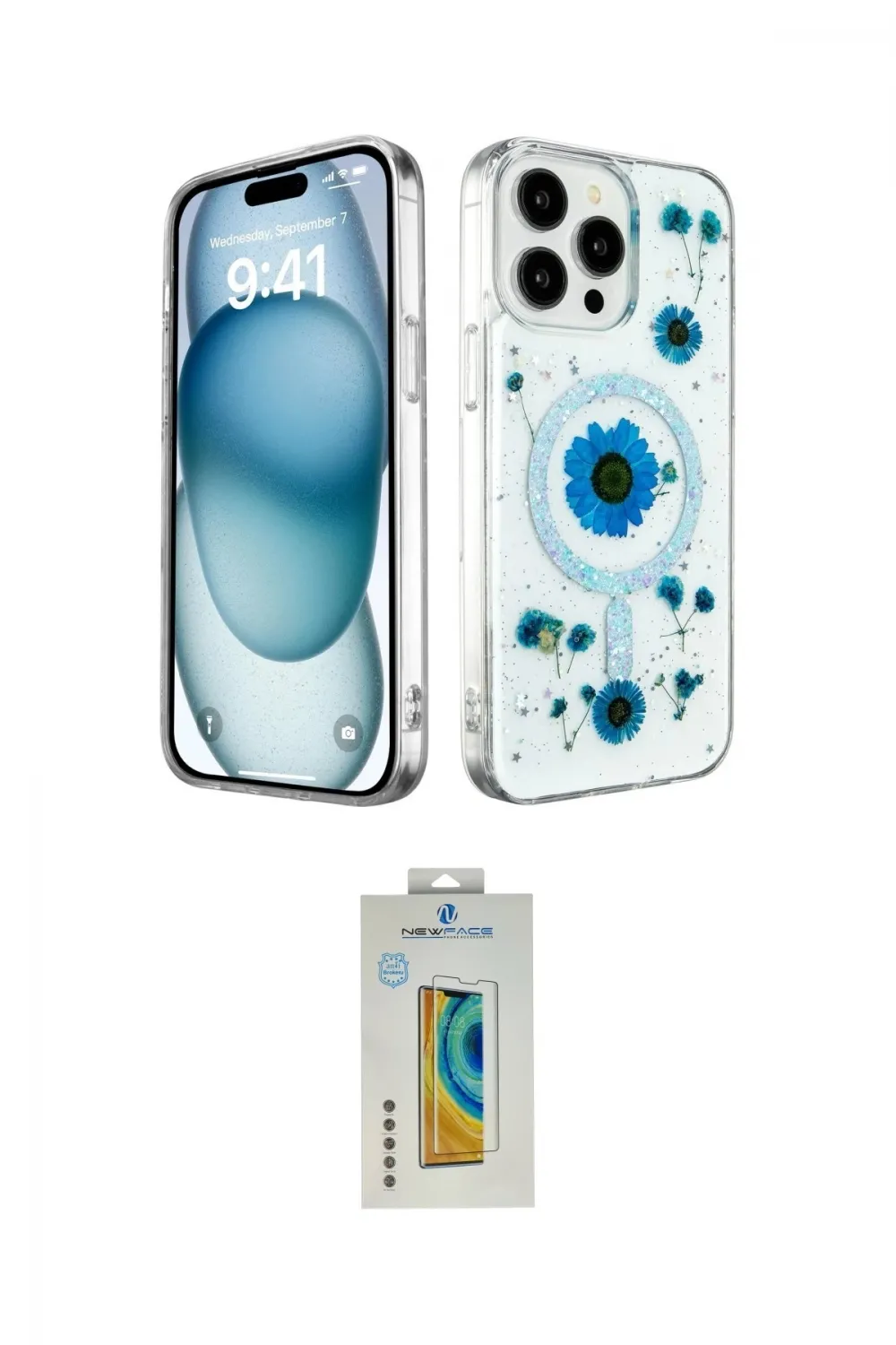 ieg™ iPhone 14 Pro Kılıf Kozmos Doku - Siyah Polymer Nano Ekran Koruyucu